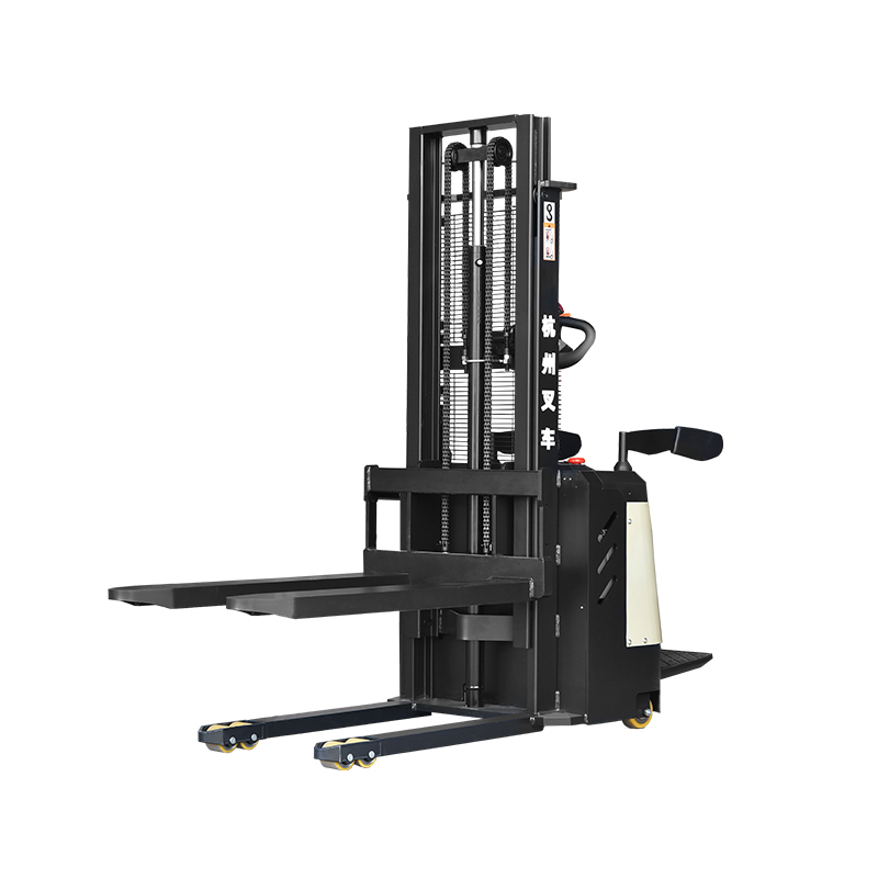 2 tan Stand-on Electric Pallet Stacker mengangkat 3m